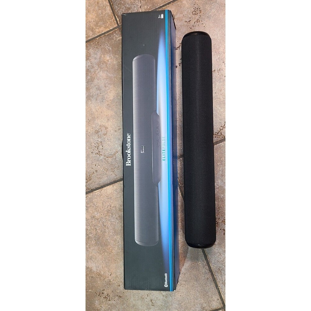Brookstone Elite Pulse BT Bluetooth Sound Bar Wireless Speaker New